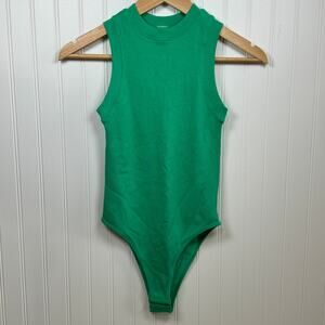 Dynamic One Size Stretchy Knit Bodysuit Green